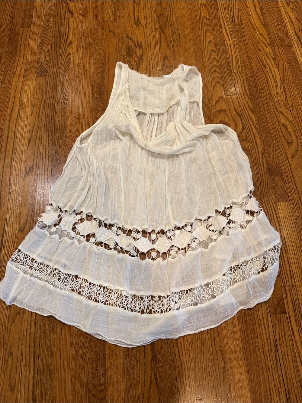 Free People Boho Lace-Trim White Women’s Mini dress